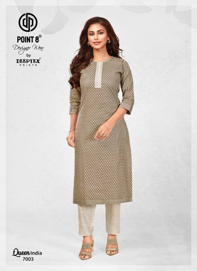 Queen India Vol 7 By Deeptex Summer Special Cotton Kurti With Bottom Wholesale Online
